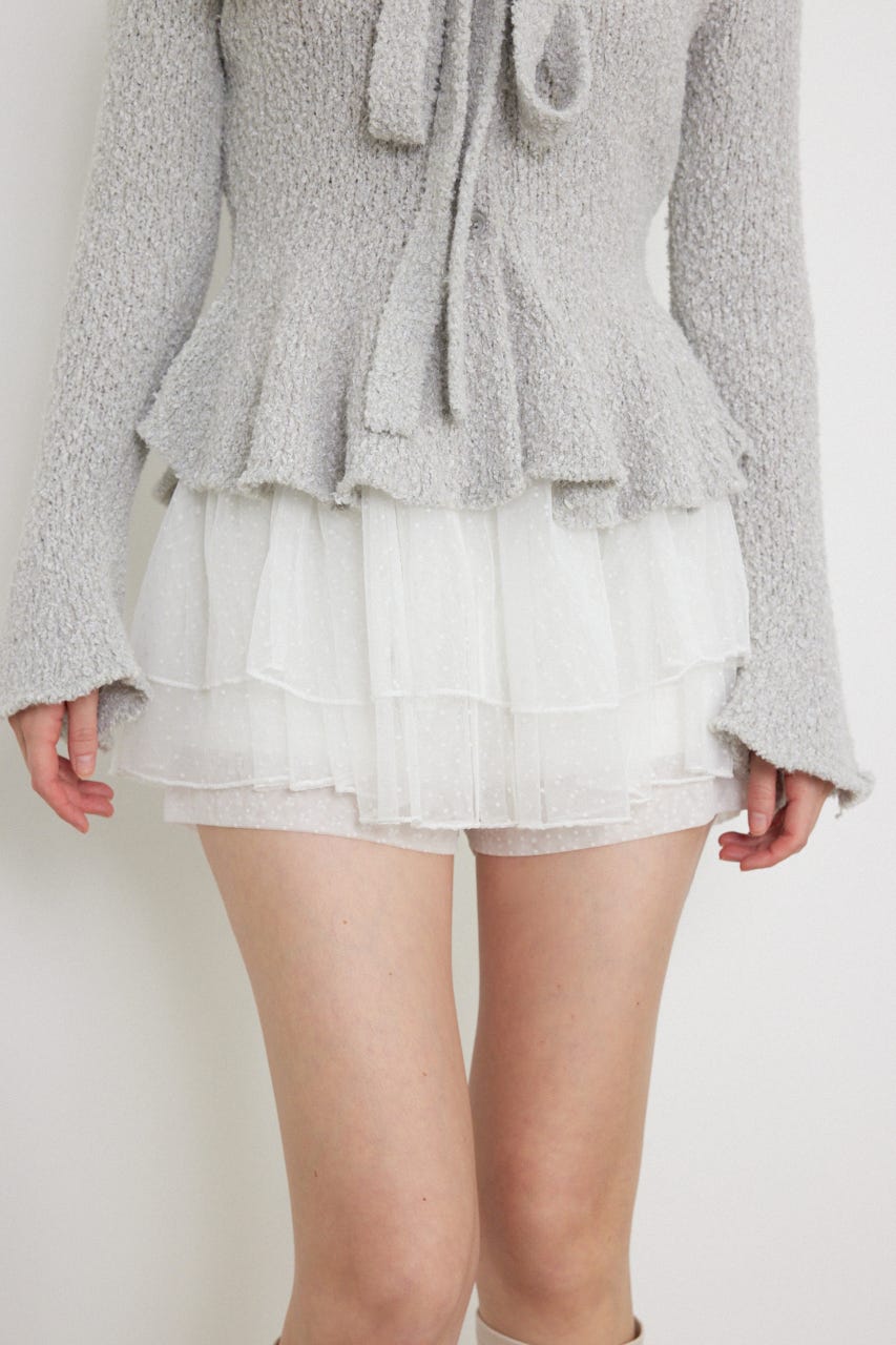 ペプラムニットセットアップ GRY FREE