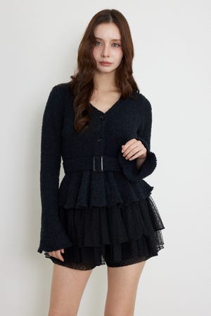 ペプラムニットセットアップ