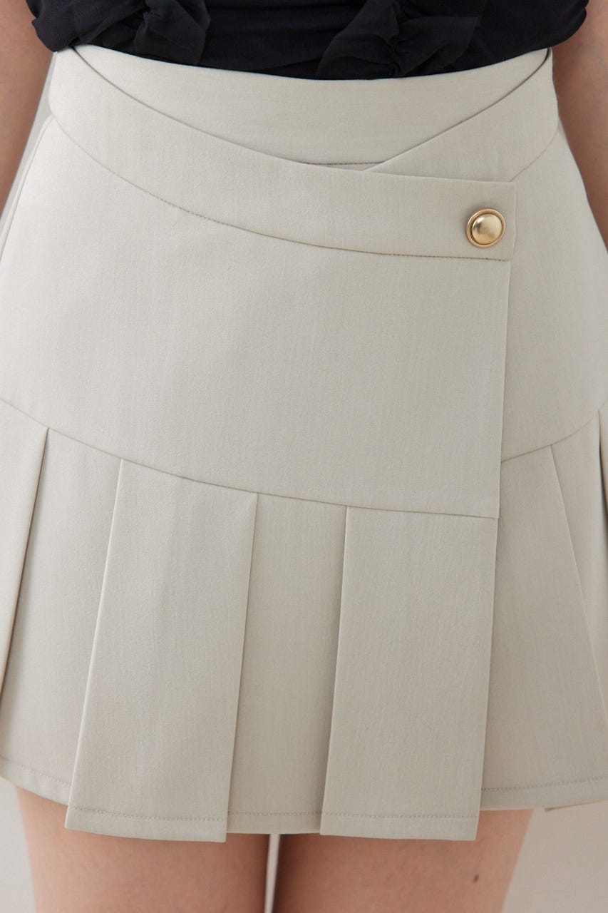 ラップベルトミニスコートショートパンツ BEG XS