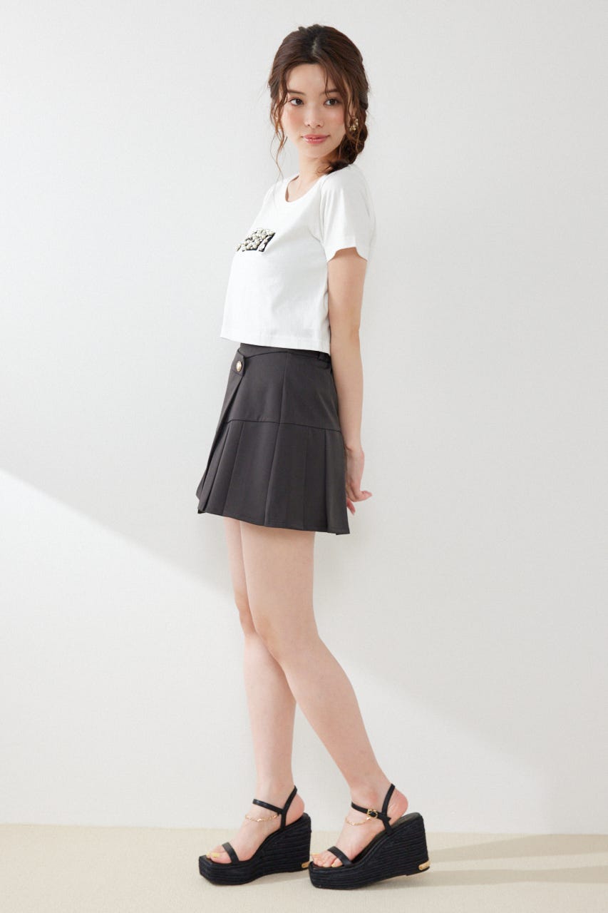 ラップベルトミニスコートショートパンツ L/BLK M