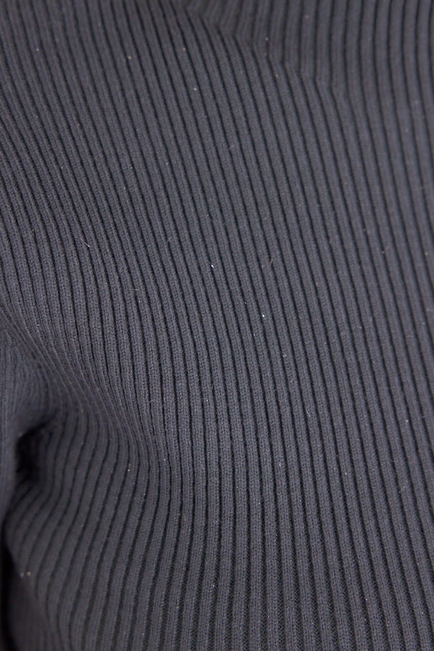 サムホールウォッシャブルハイネックニットトップス GRY S