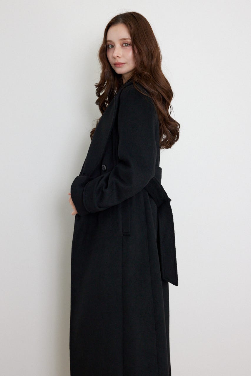 26ダブルカラーシェイプドチェスターコート BLK M