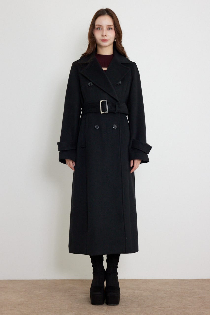 26ダブルカラーシェイプドチェスターコート BLK M