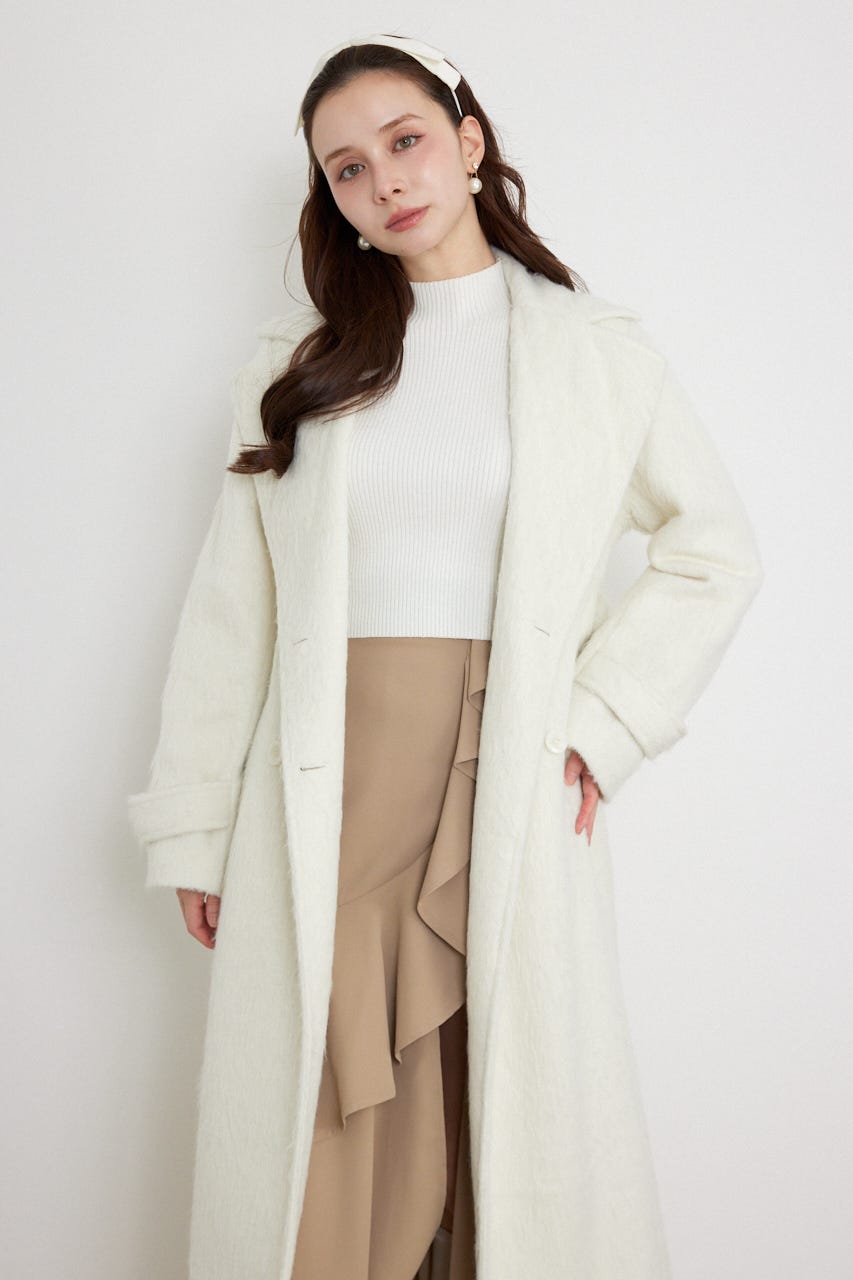 26ダブルカラーシェイプドチェスターコート WHT M