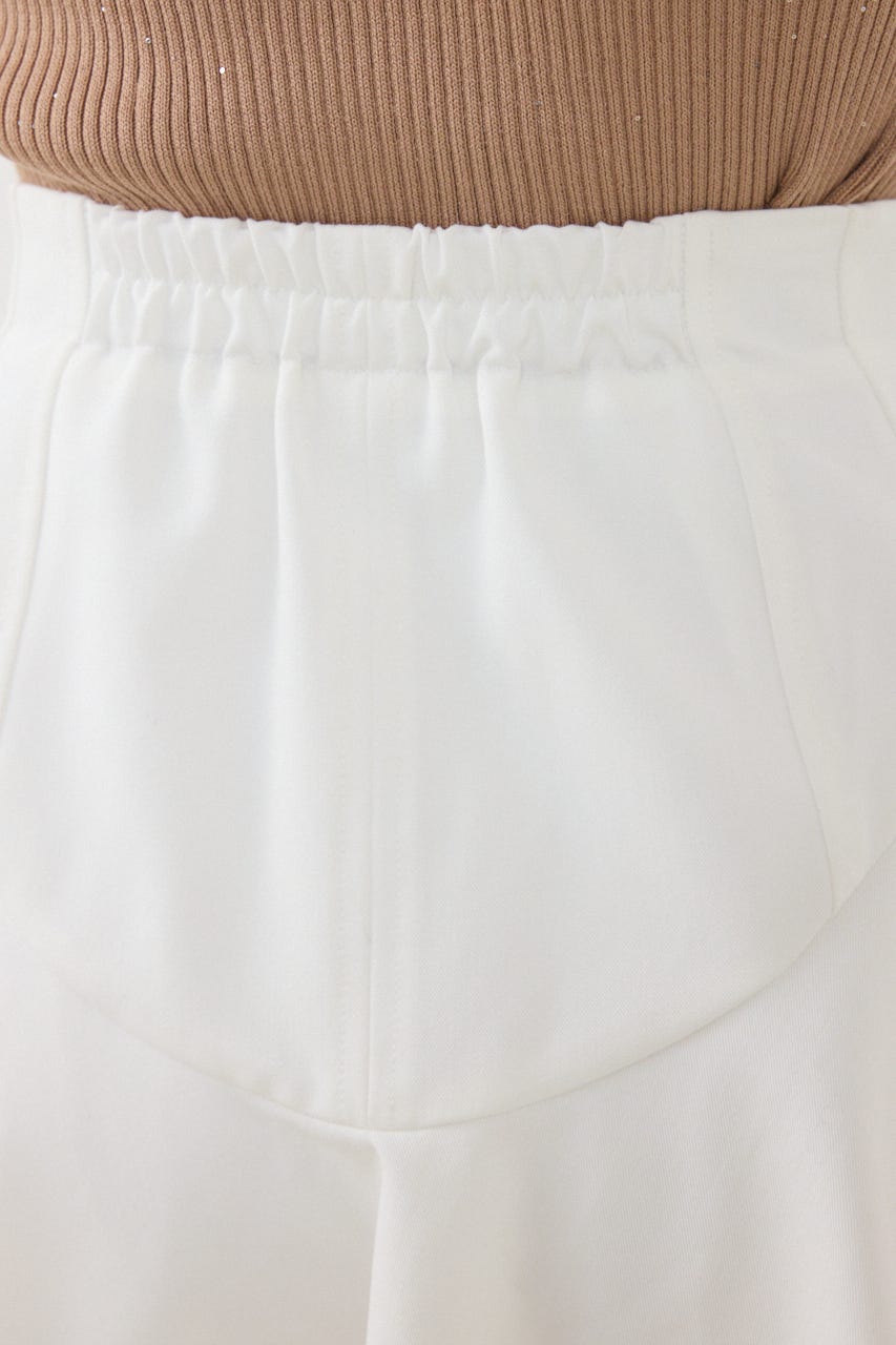レイヤードヘムコルセットスコートショートパンツ WHT S