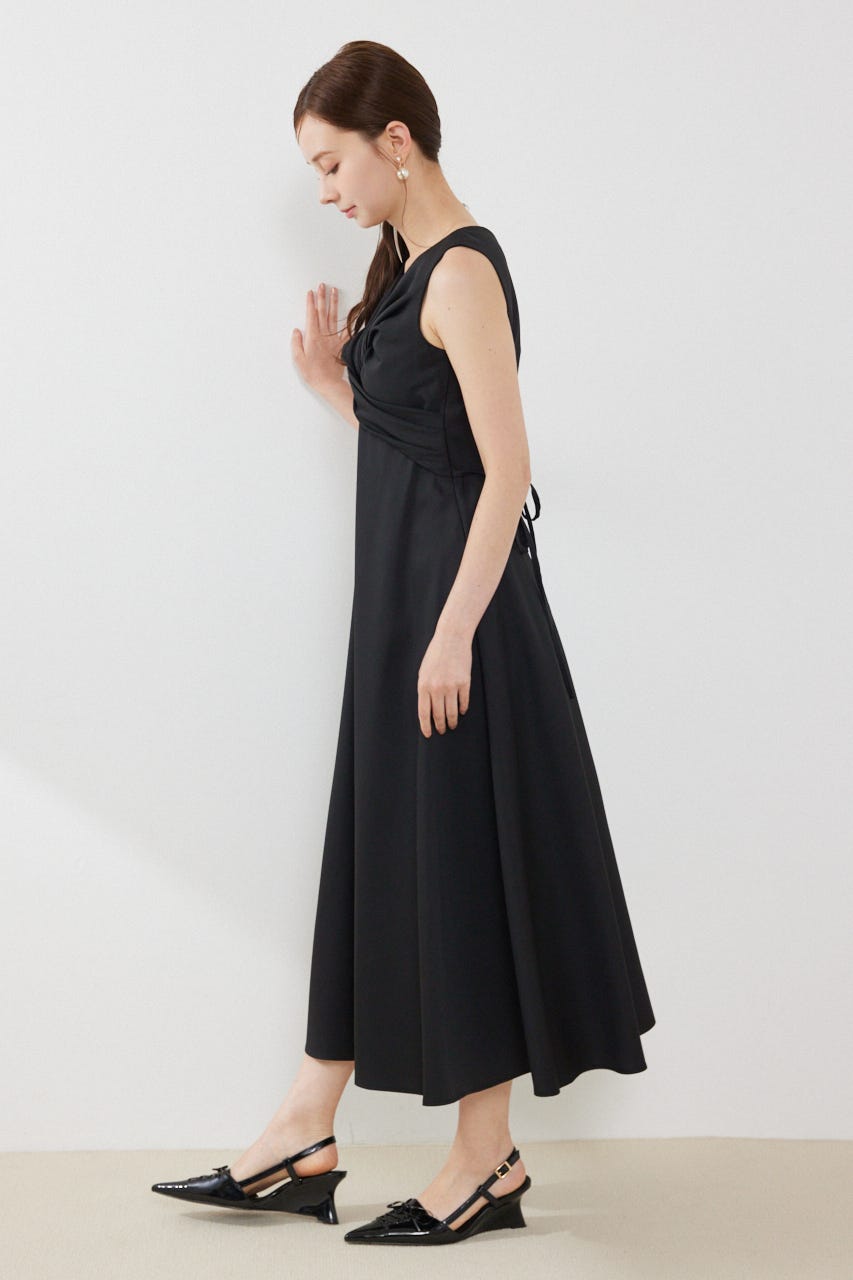 バストクロスドレープワンピース BLK S