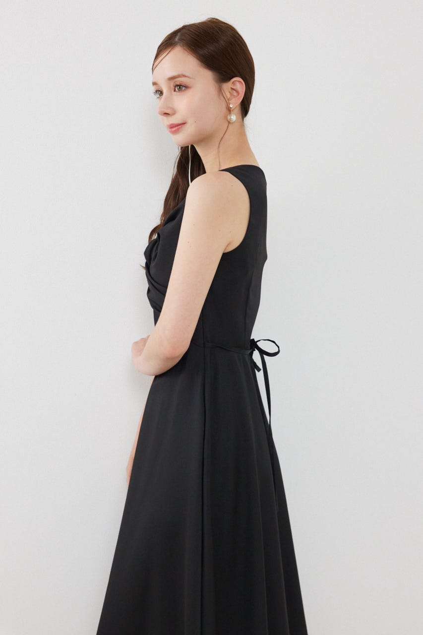 バストクロスドレープワンピース BLK S