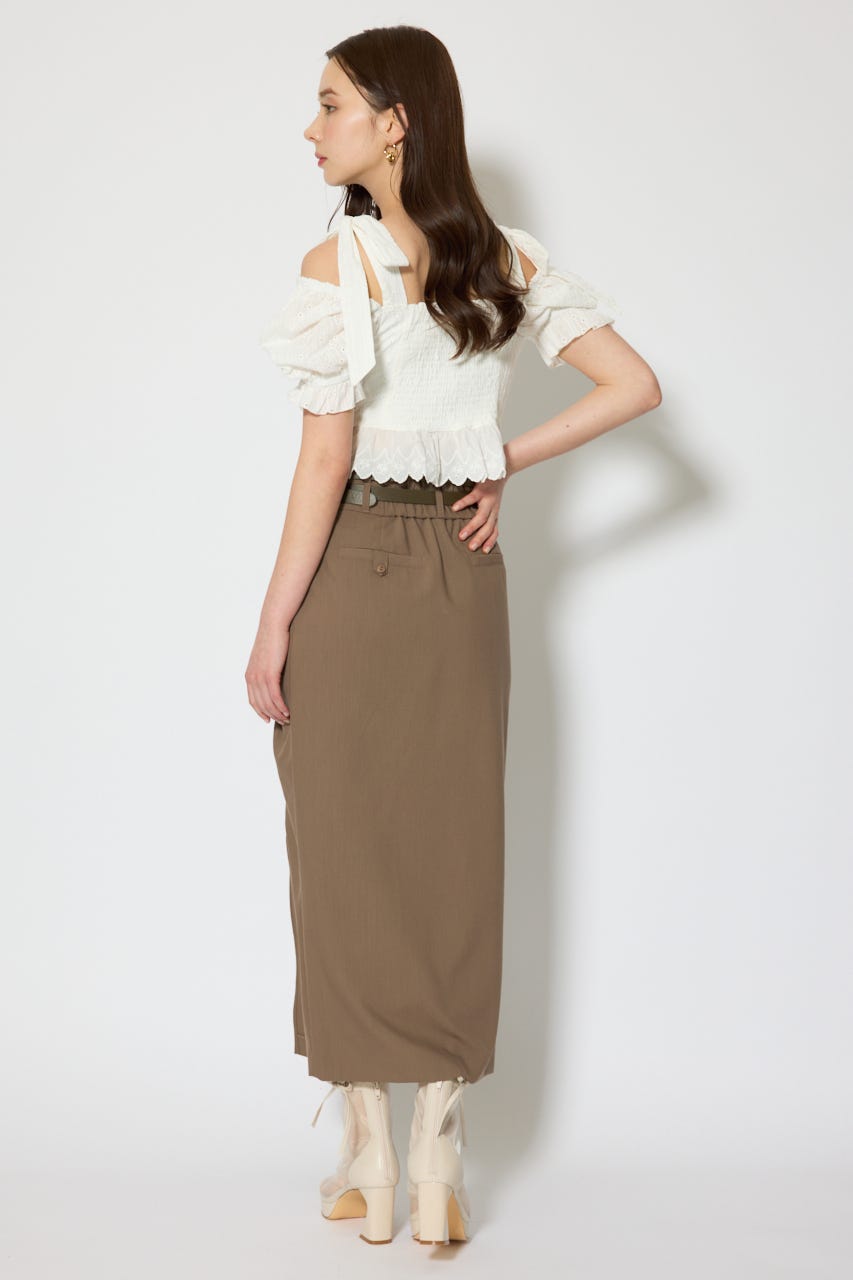 コットンレースブラウス WHT S