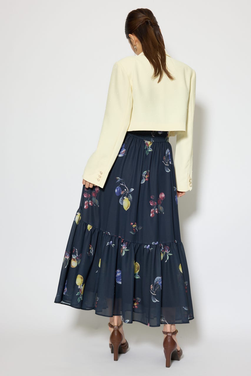 パール付きシングルショートテーラードジャケット L/YEL S