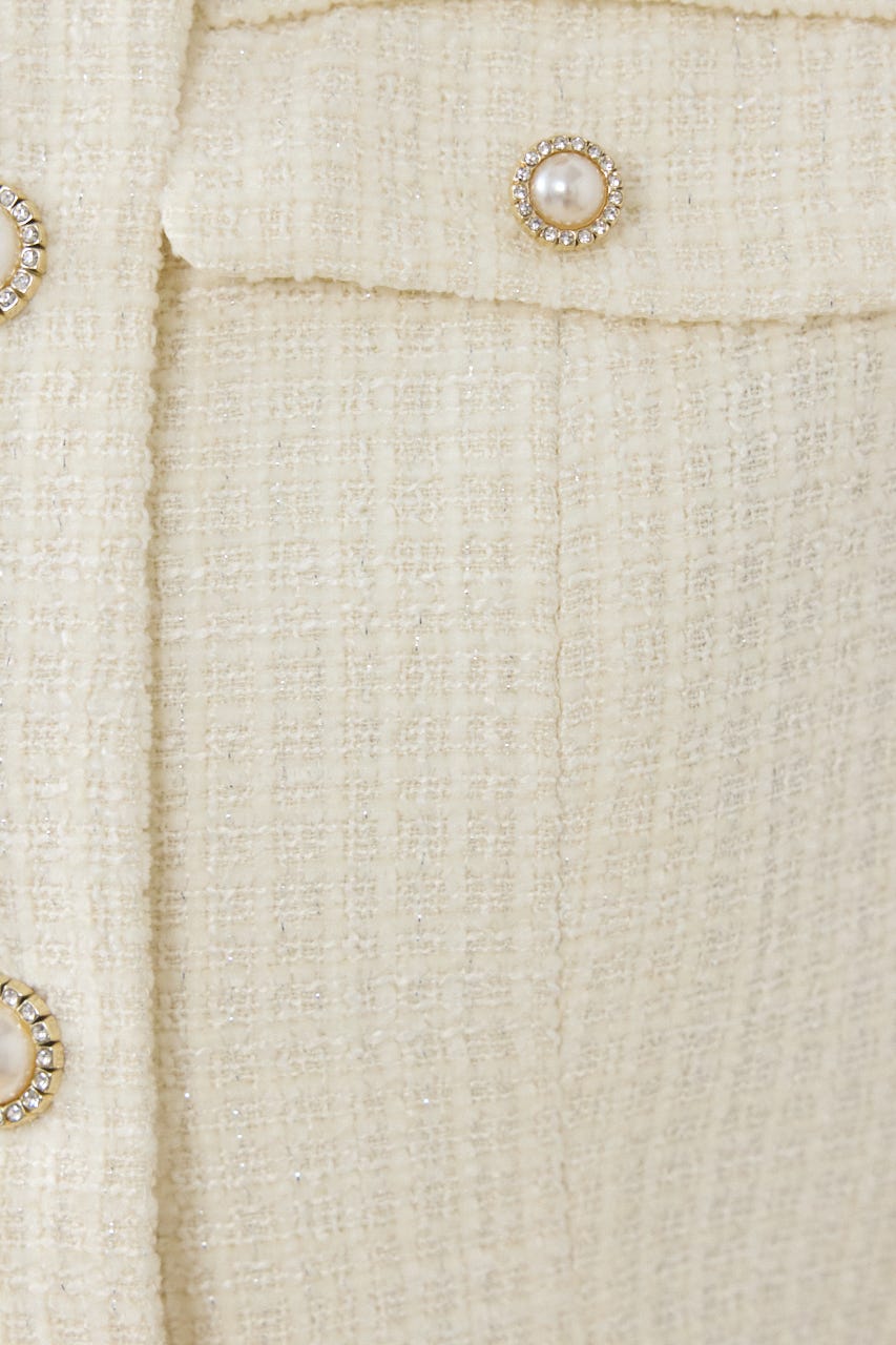 ノースリーブツイードトップス IVOY S