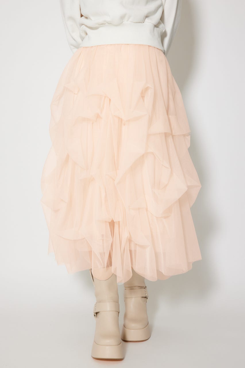 ランダムタックチュールスカート PNK S