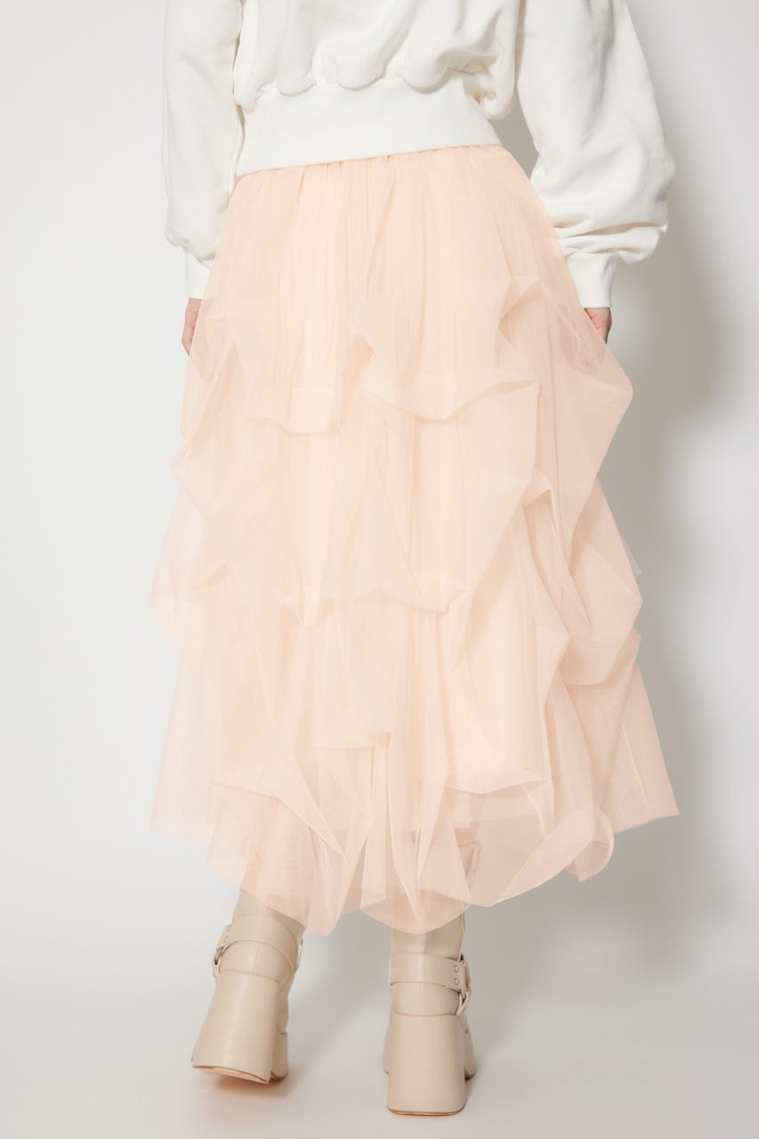 ランダムタックチュールスカート PNK S
