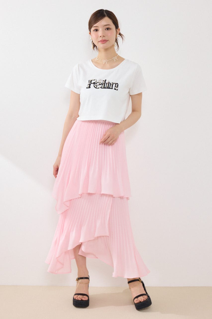 イレヘムプリーツロングスカート PNK S