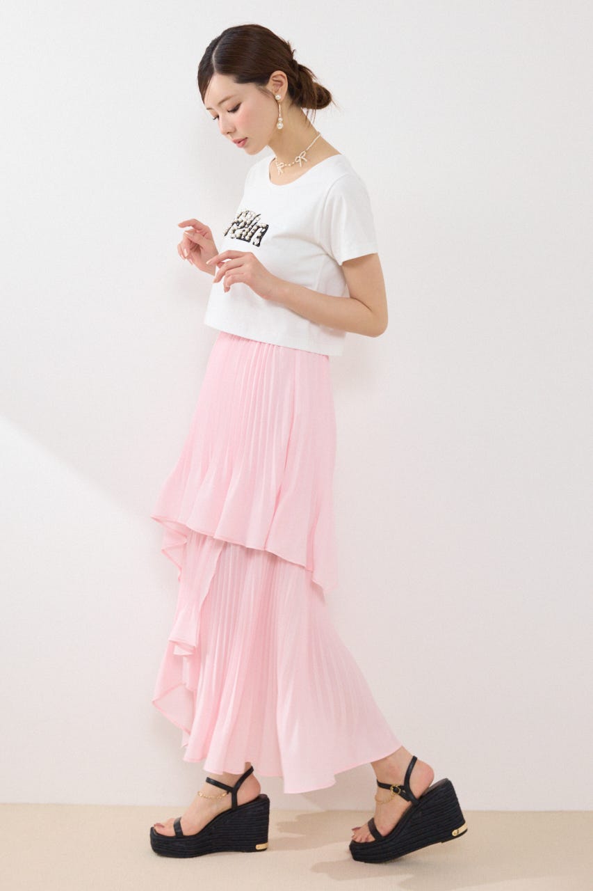 イレヘムプリーツロングスカート PNK S