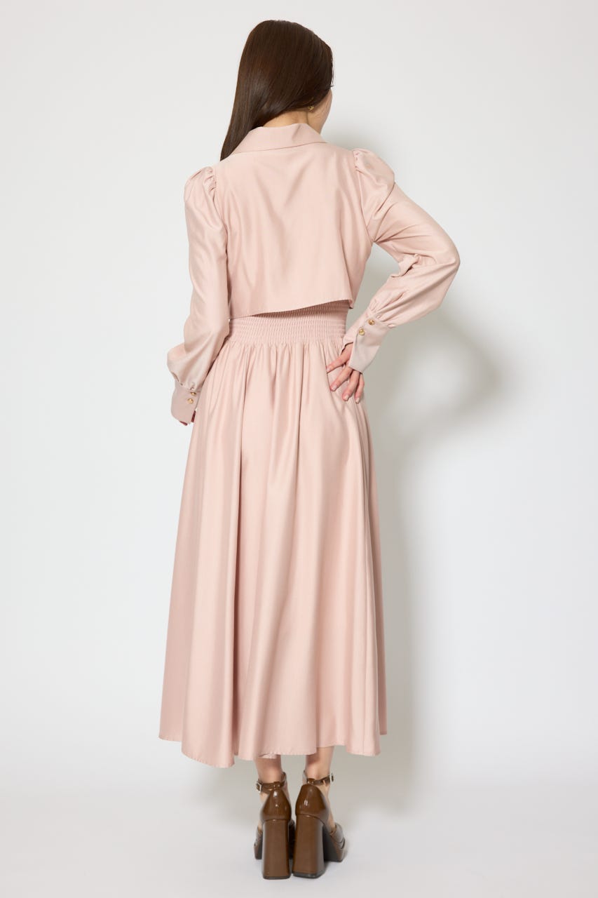 テーラードデザインロングワンピース L/PNK S