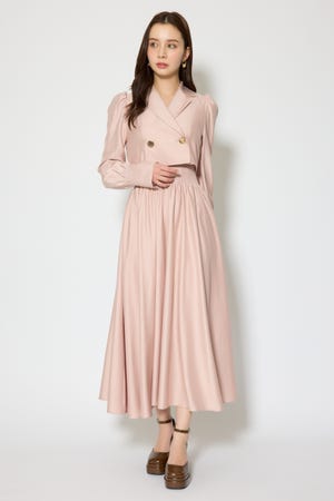 テーラードデザインロングワンピース