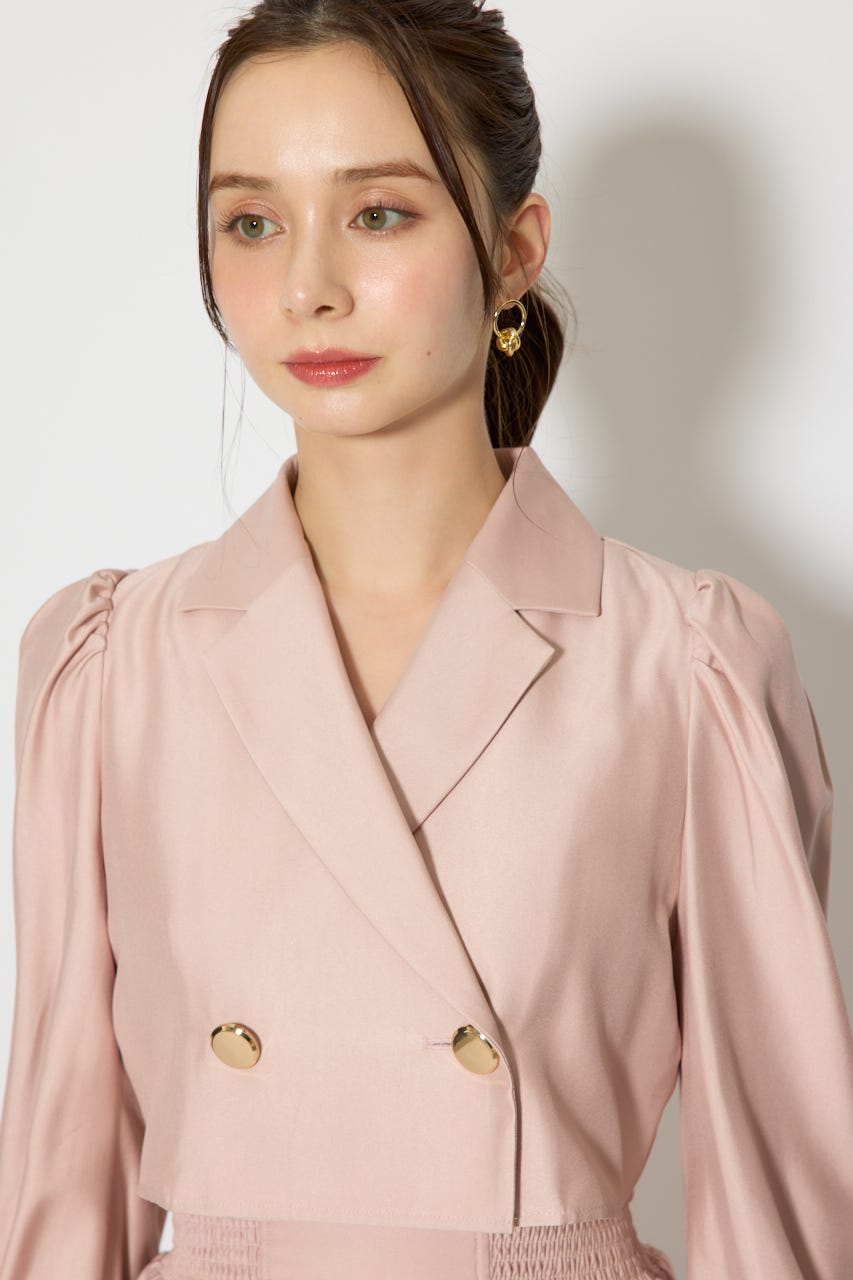 テーラードデザインミニワンピース L/PNK M