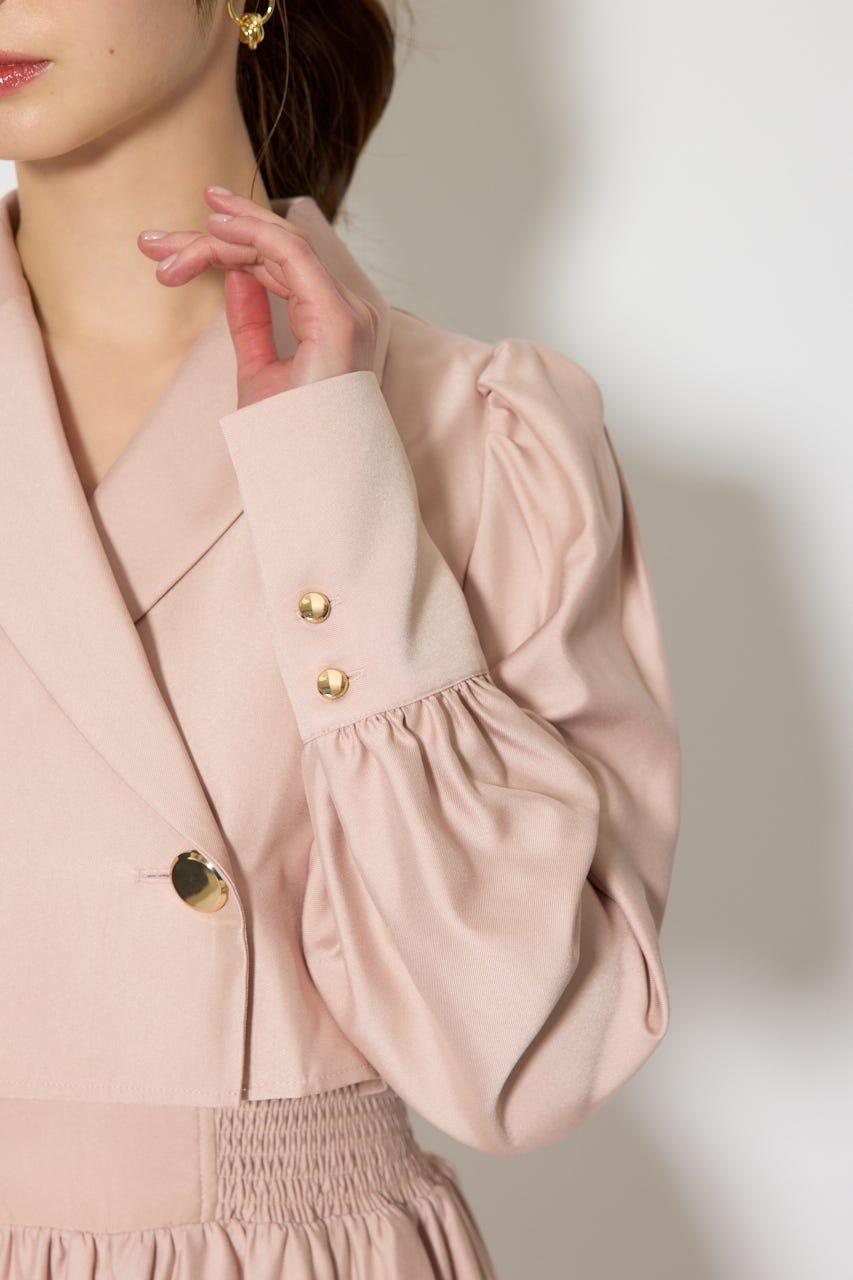 テーラードデザインミニワンピース L/PNK M