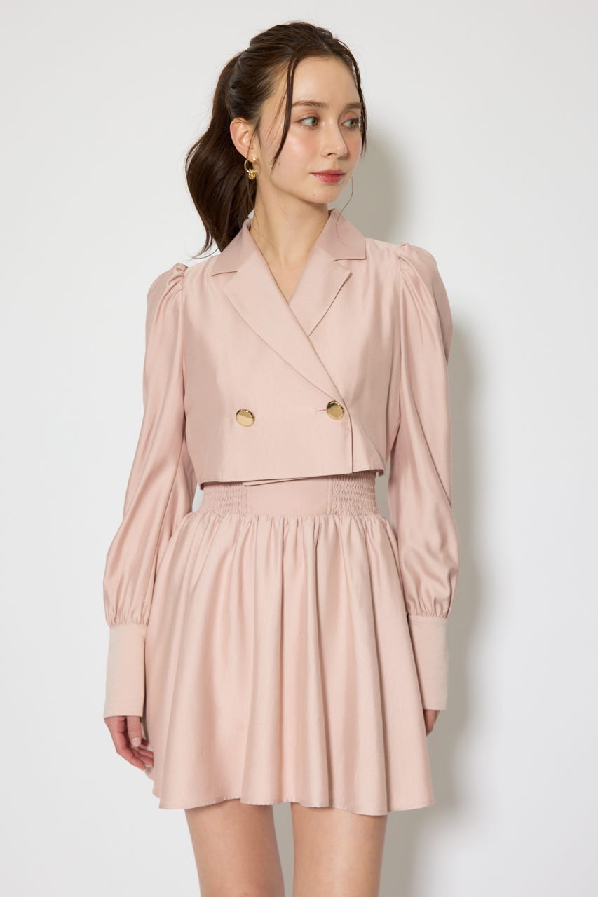 テーラードデザインミニワンピース L/PNK M