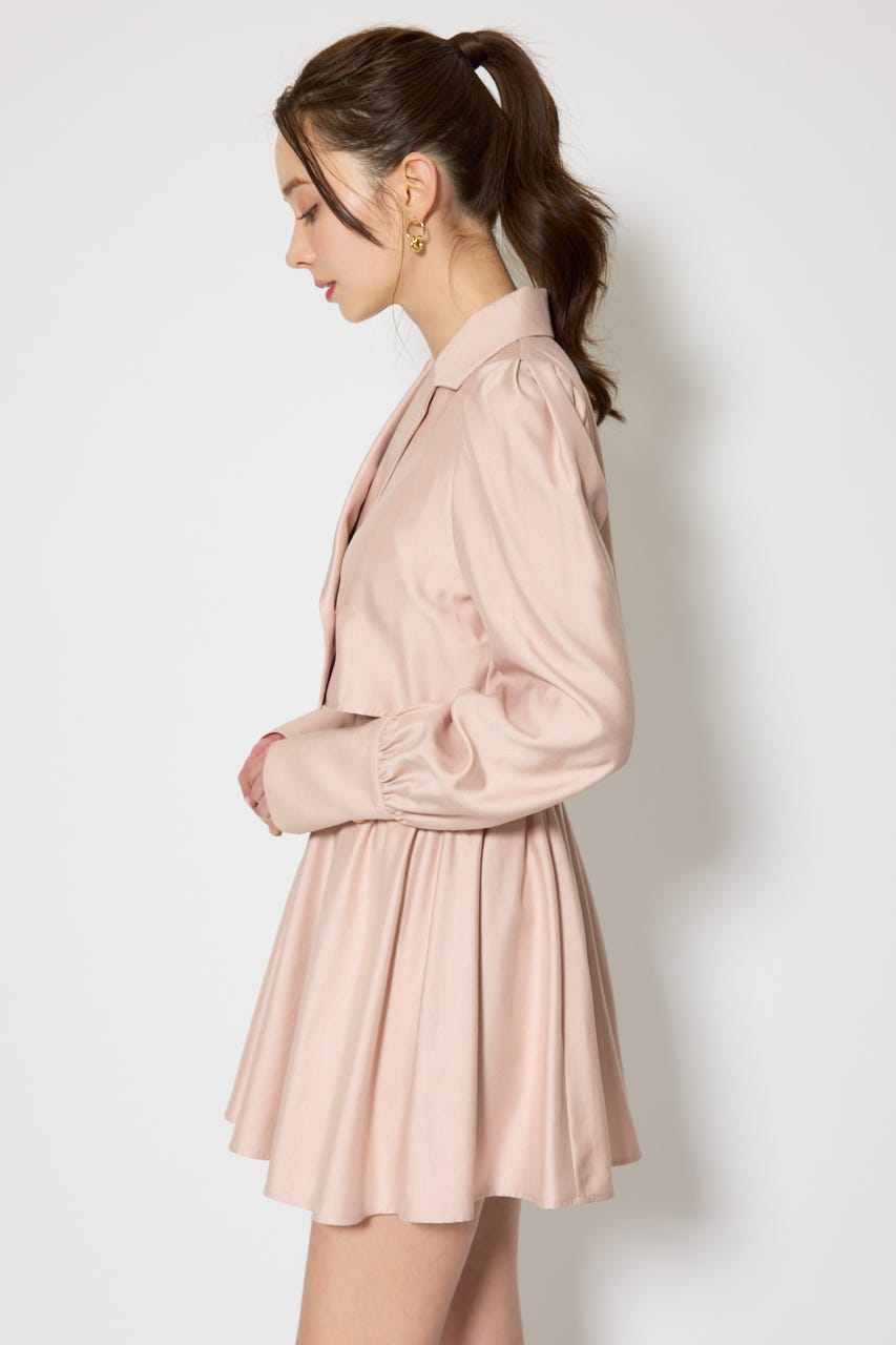 テーラードデザインミニワンピース L/PNK M