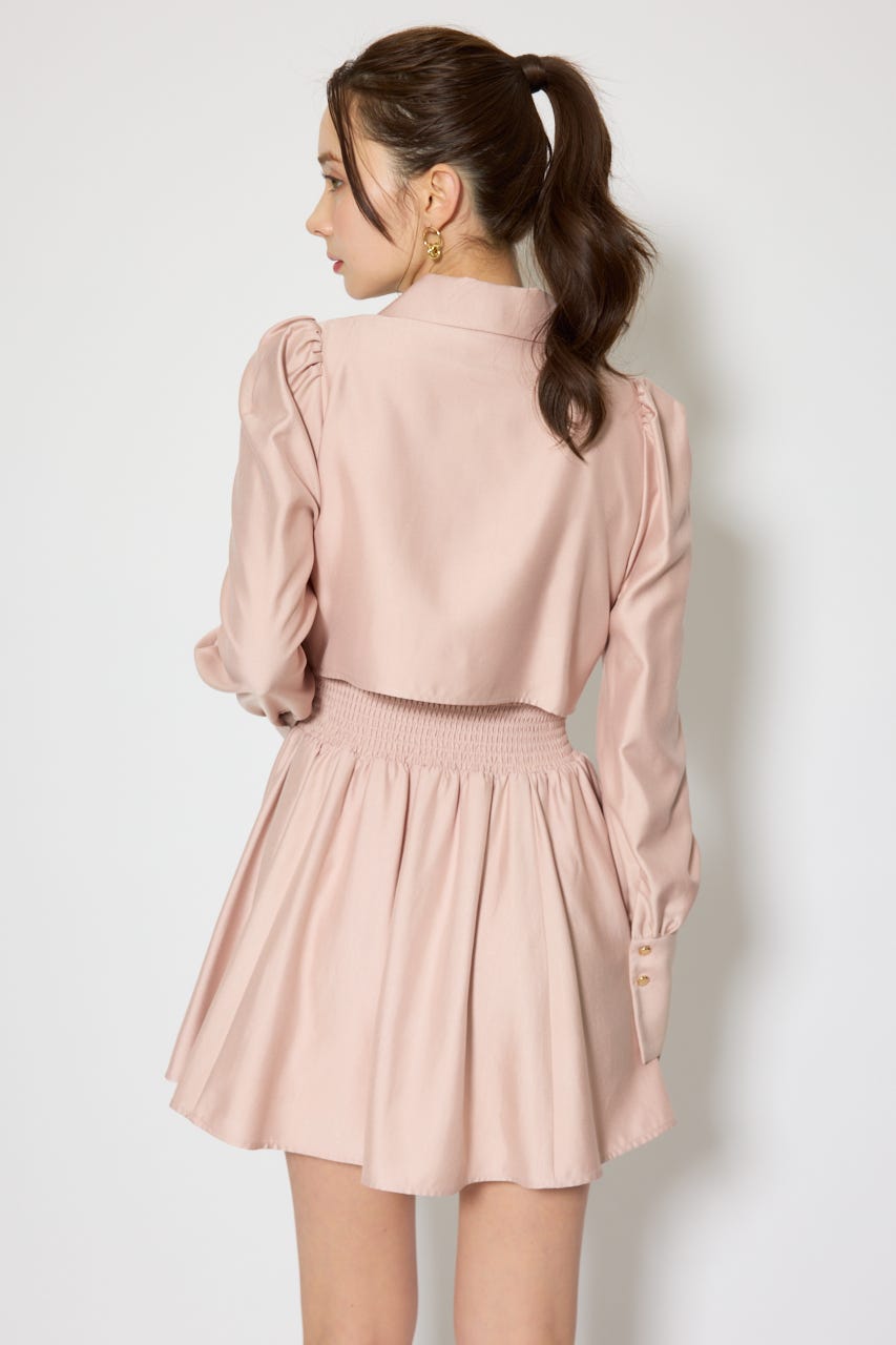 テーラードデザインミニワンピース L/PNK M