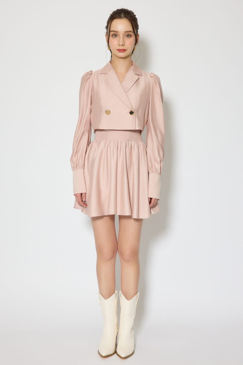 テーラードデザインミニワンピース L/PNK M