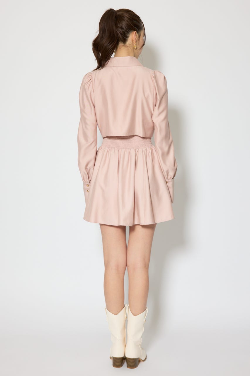 テーラードデザインミニワンピース L/PNK M