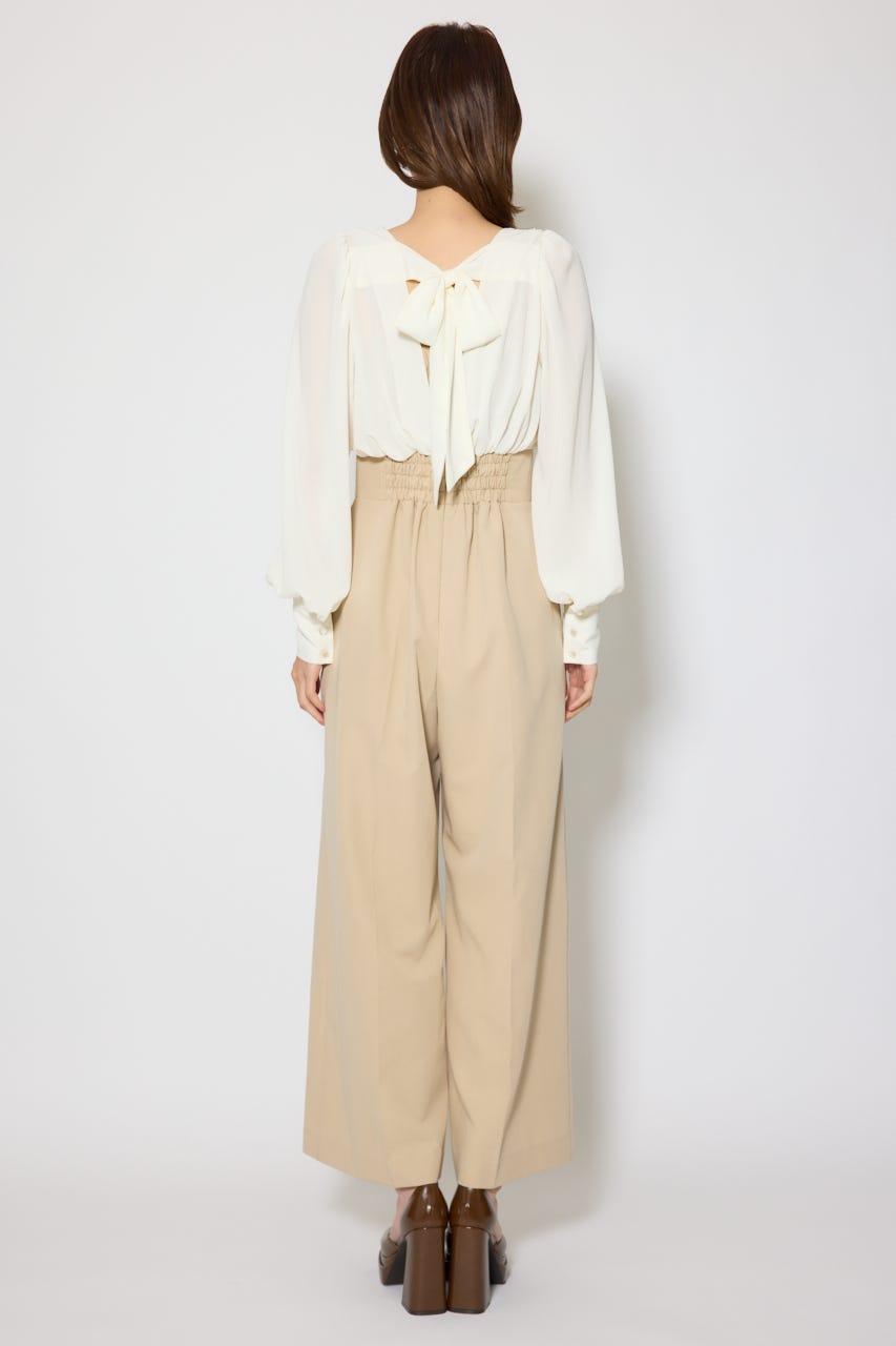 カシュクールデザインロンパース BEG S