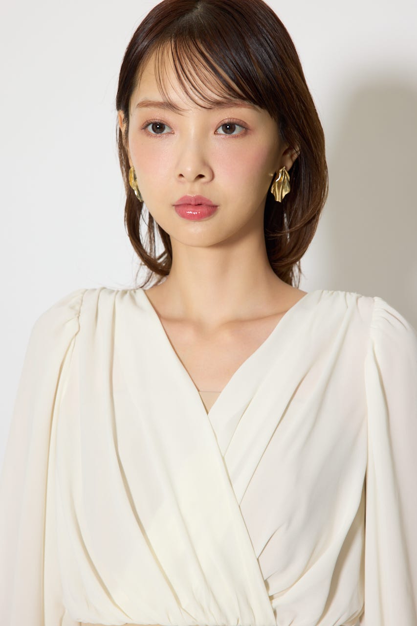 カシュクールデザインロンパース BEG S