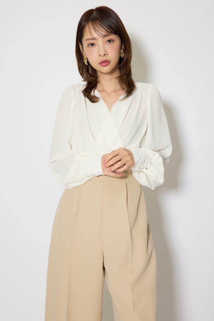 カシュクールデザインロンパース BEG S