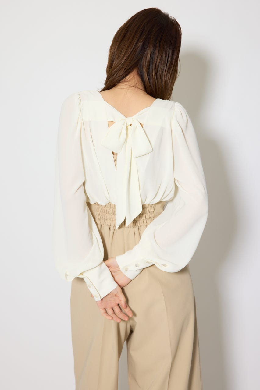 カシュクールデザインロンパース BEG S