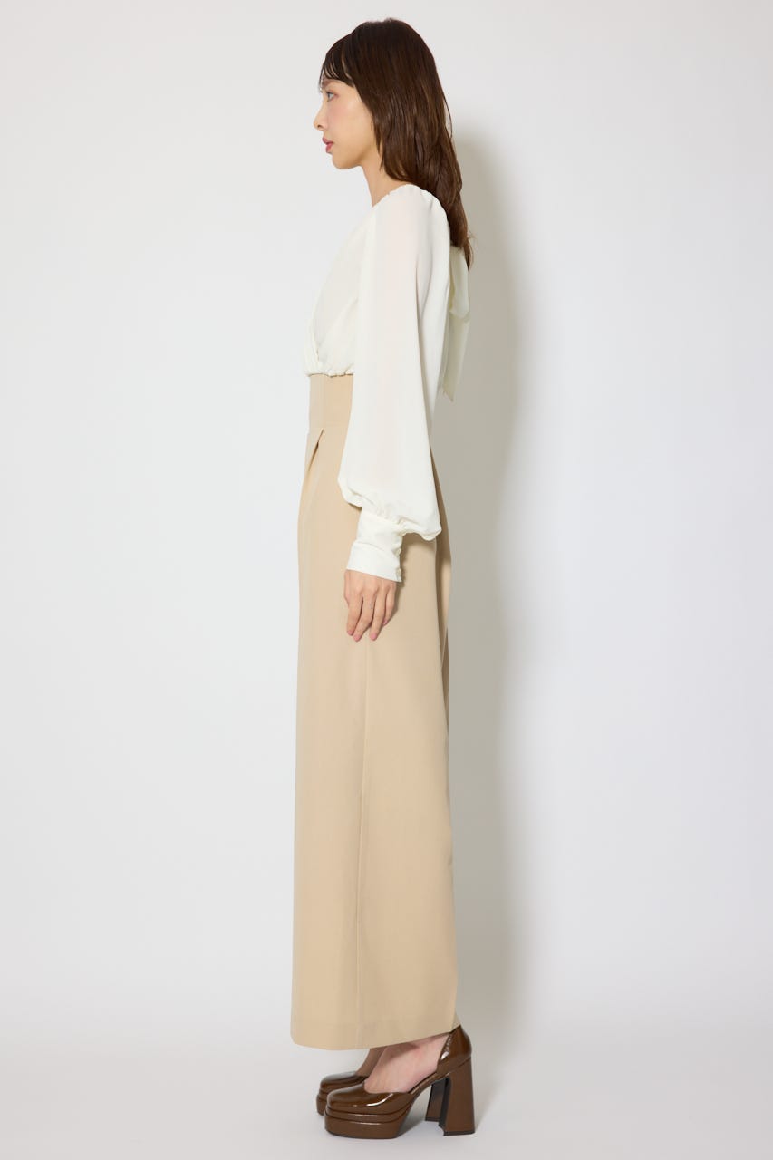 カシュクールデザインロンパース BEG S