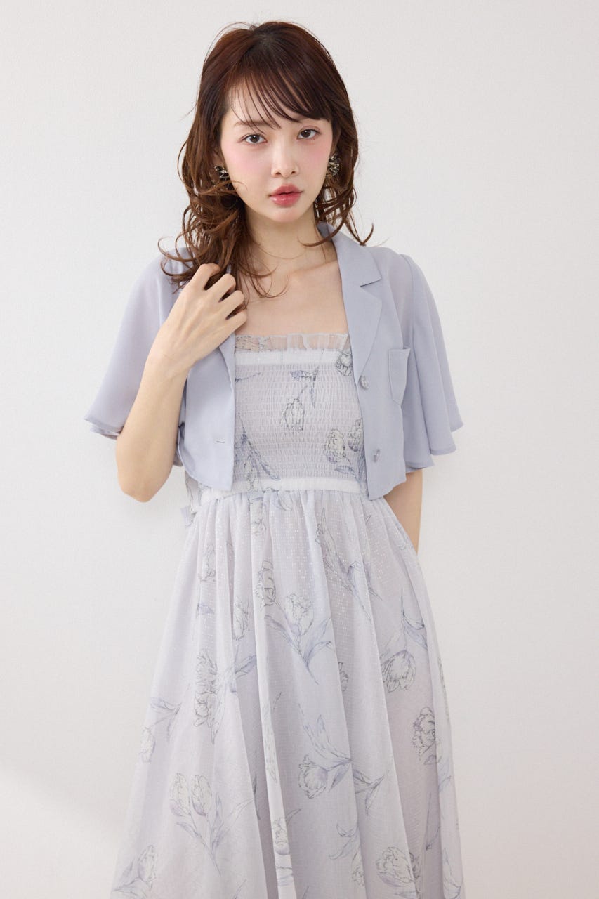 ブラウスセットフラワーパターンワンピース PUR FREE