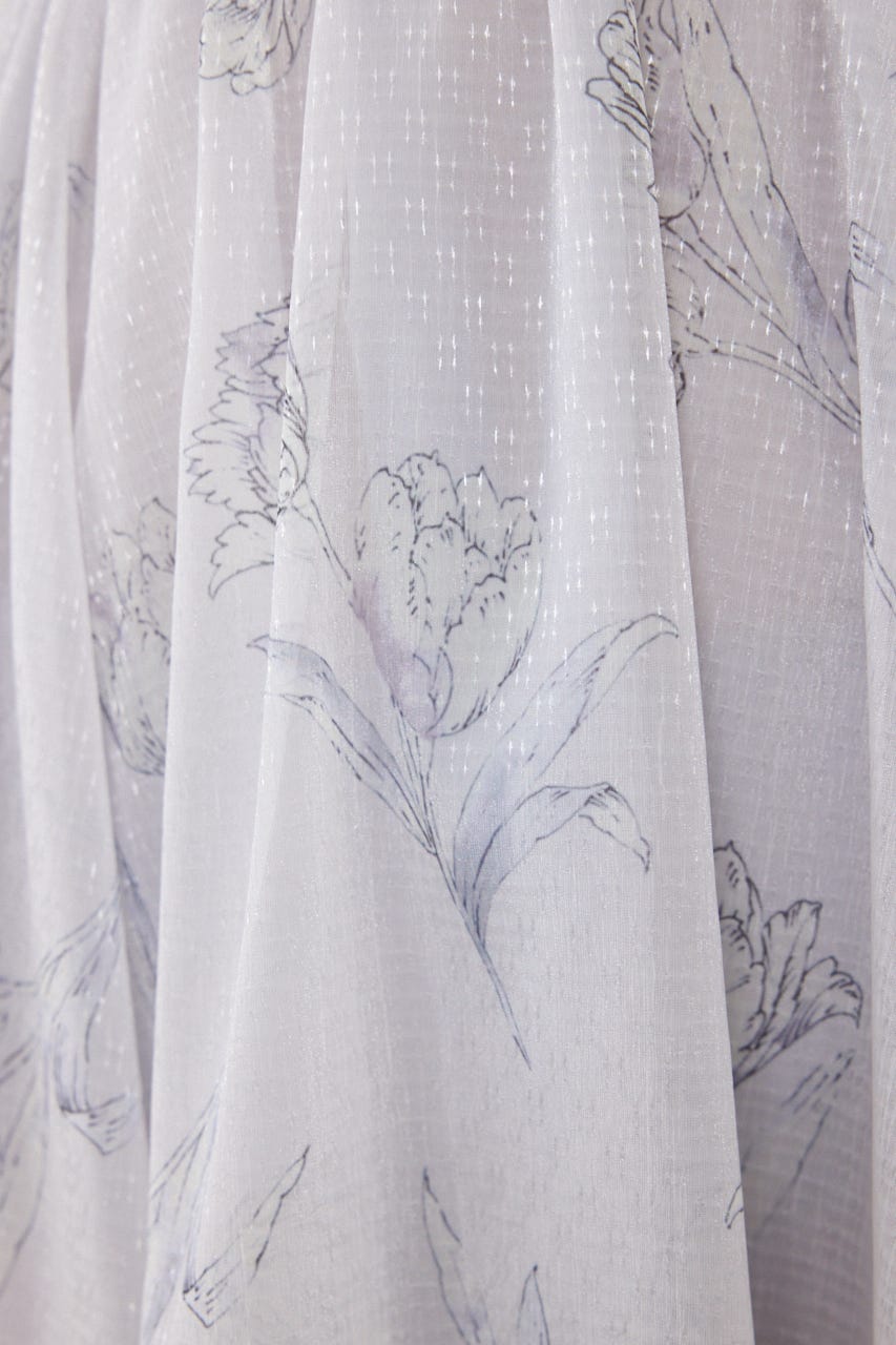 ブラウスセットフラワーパターンワンピース PUR FREE