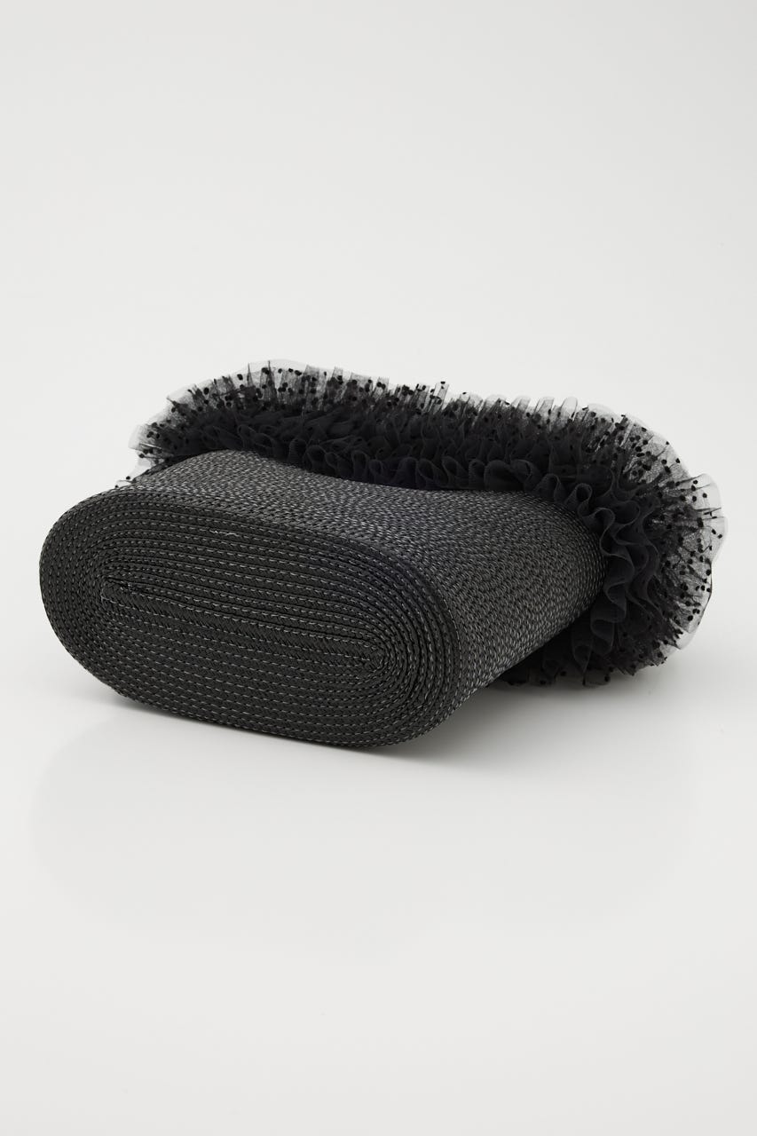 チュールコンビハンドバッグ BLK FREE