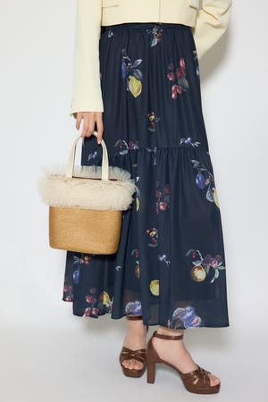 チュールコンビハンドバッグ