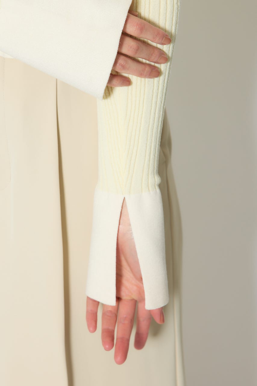 【1/25(日)23:59までSS先行予約会対象アイテム】ペプラムキャミセットニットカーディガン YEL FREE