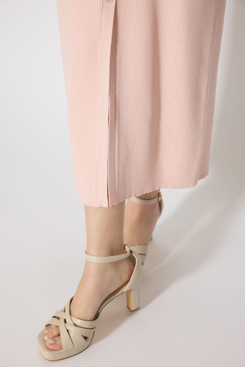 リボン付きアメスリニットワンピース PNK FREE