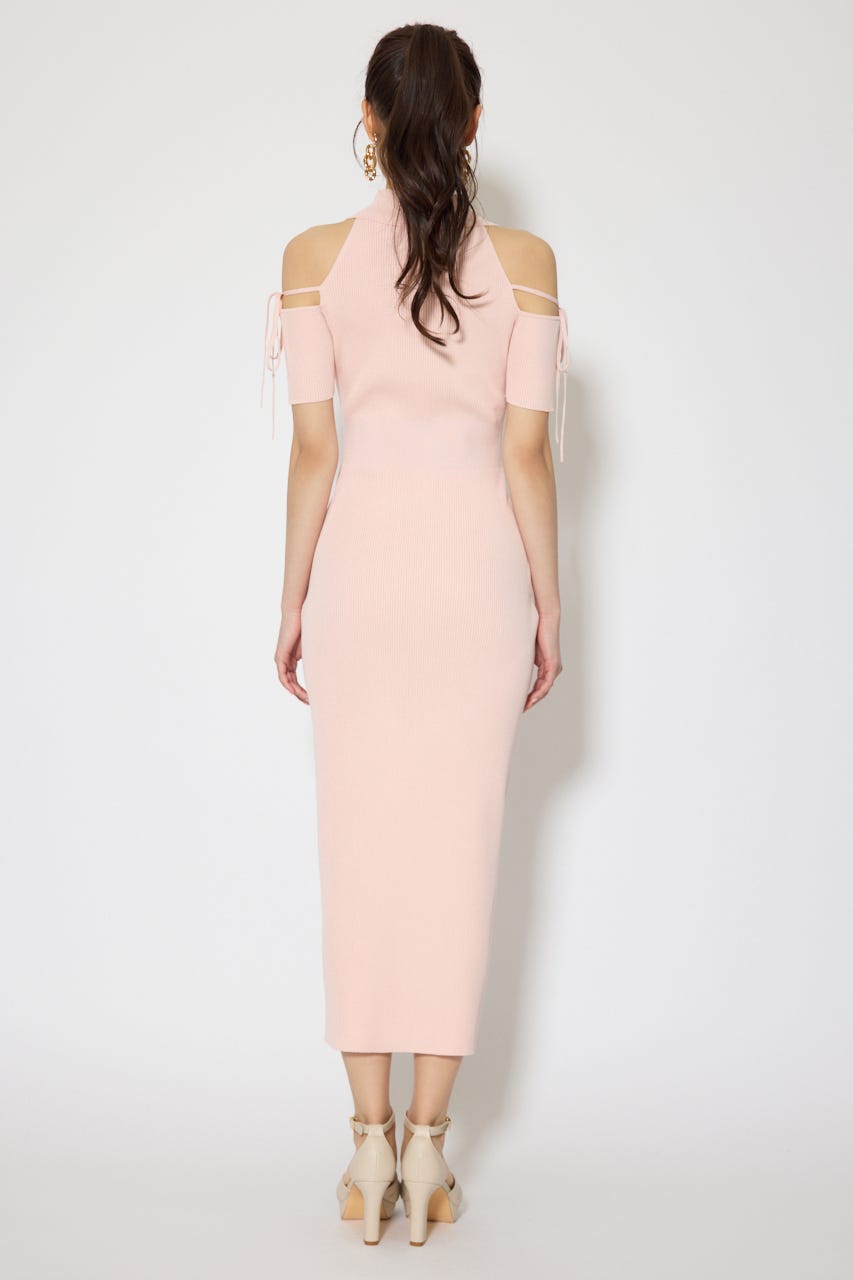 リボン付きアメスリニットワンピース PNK FREE