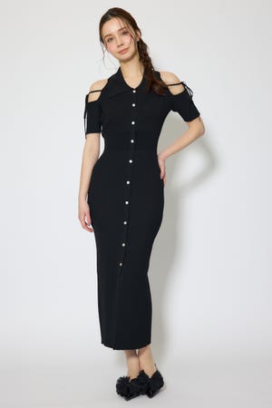 リボン付きアメスリニットワンピース