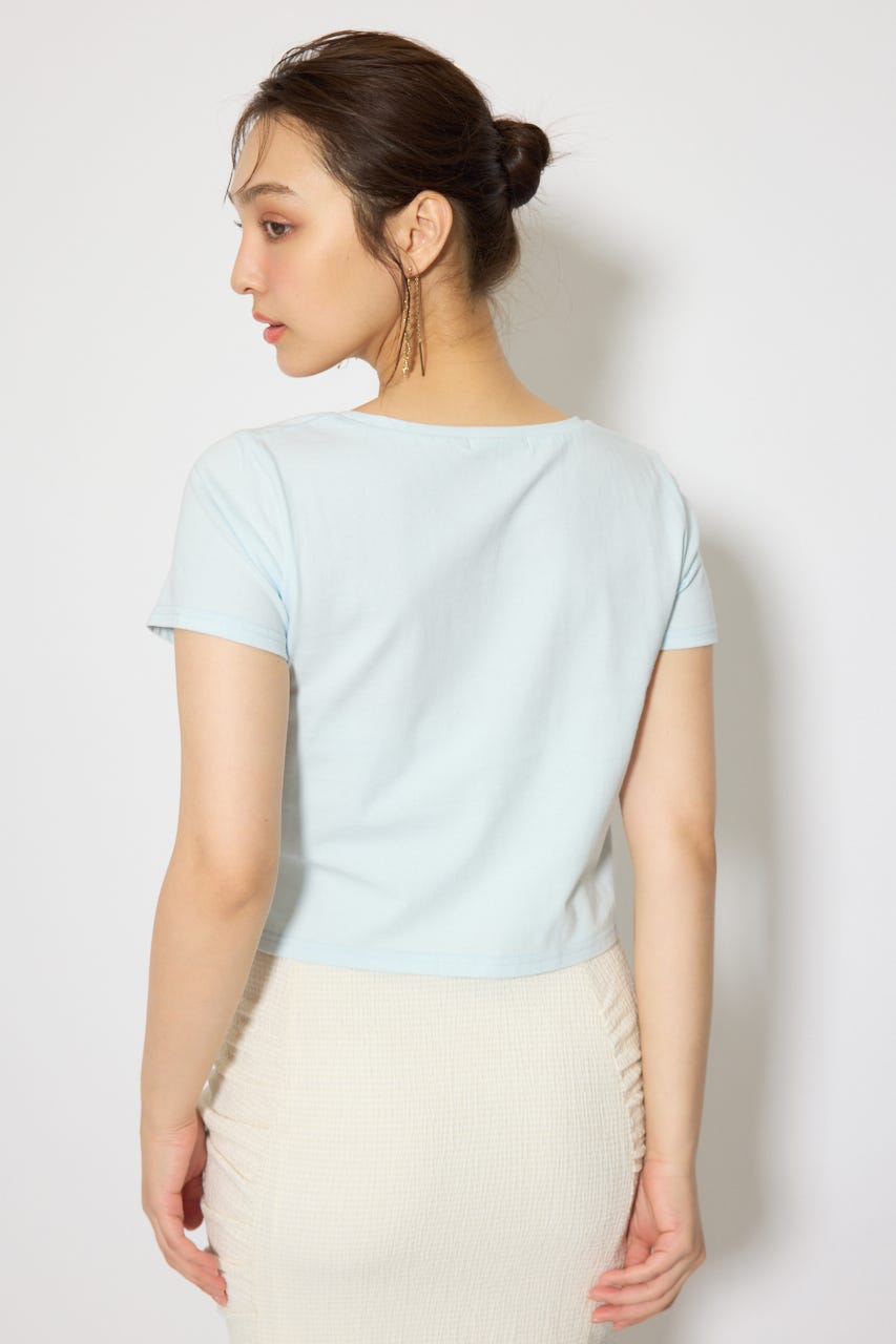 モチーフフォトショートTシャツ BLU FREE