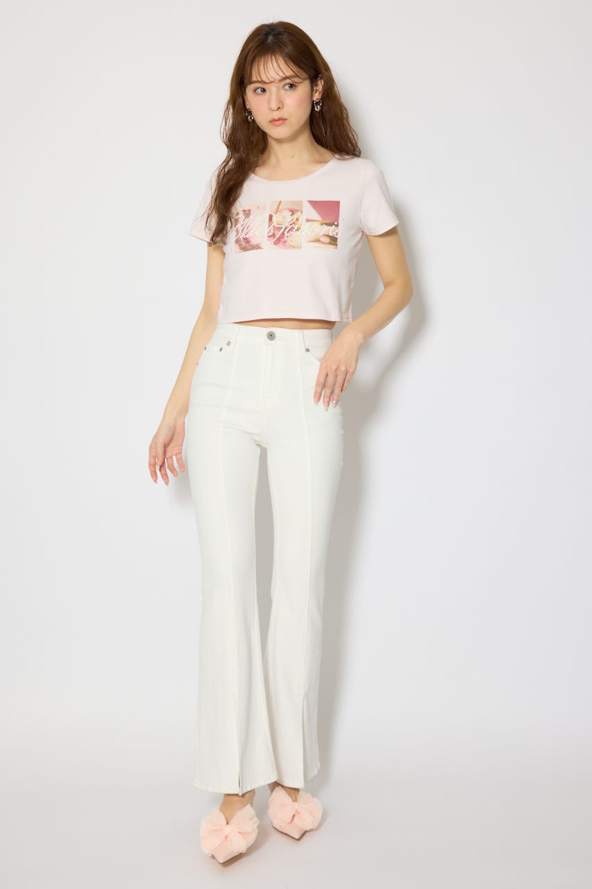 モチーフフォトショートTシャツ PNK FREE