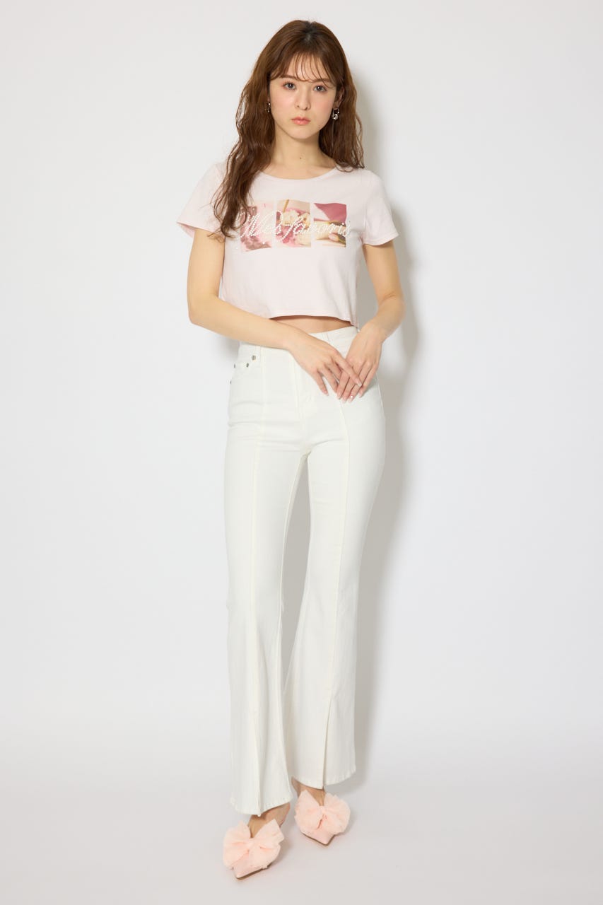 モチーフフォトショートTシャツ PNK FREE