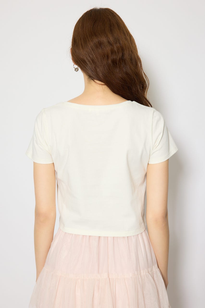 モチーフフォトショートTシャツ WHT FREE