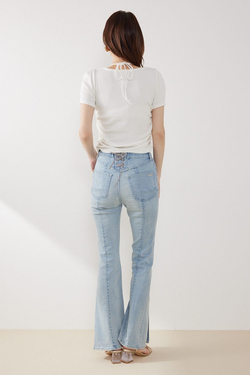 フロントギャザーカットトップス WHT FREE