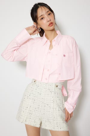 バックリボンレイヤードシャツ