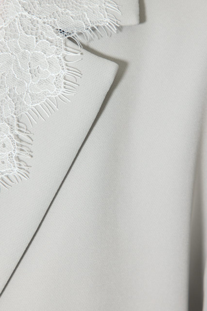 【森香澄さん着用】レースディティール2WAYテーラードジャケット L/C.GRY S