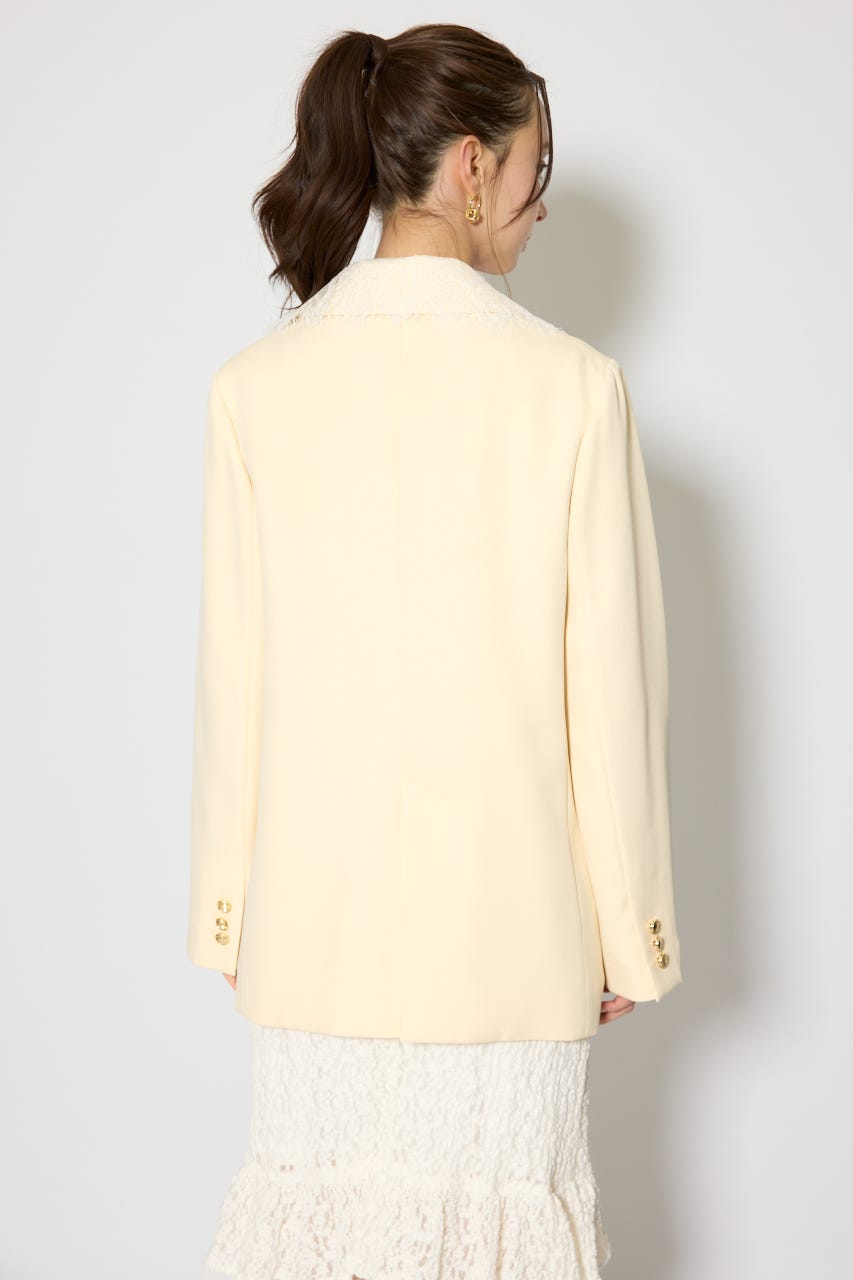 レースディティール2WAYテーラードジャケット L/YEL M