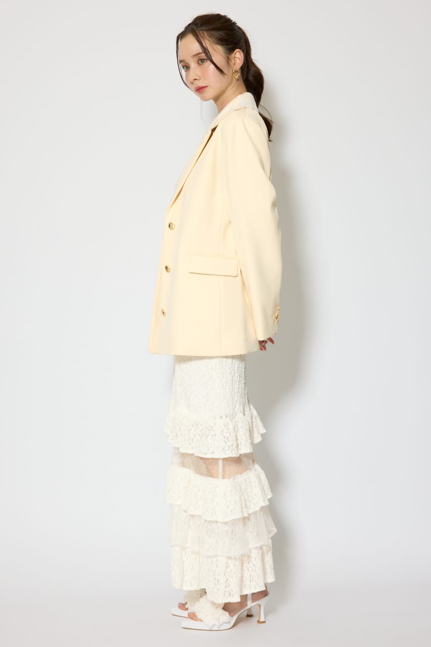 レースディティール2WAYテーラードジャケット L/YEL M