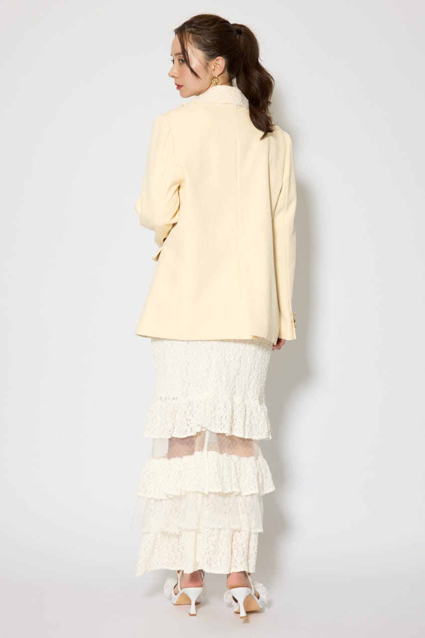 レースディティール2WAYテーラードジャケット L/YEL M